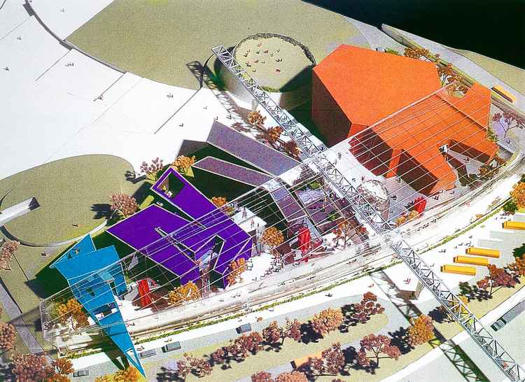 Model of Englewood Cultural Arts Center, Aerial View