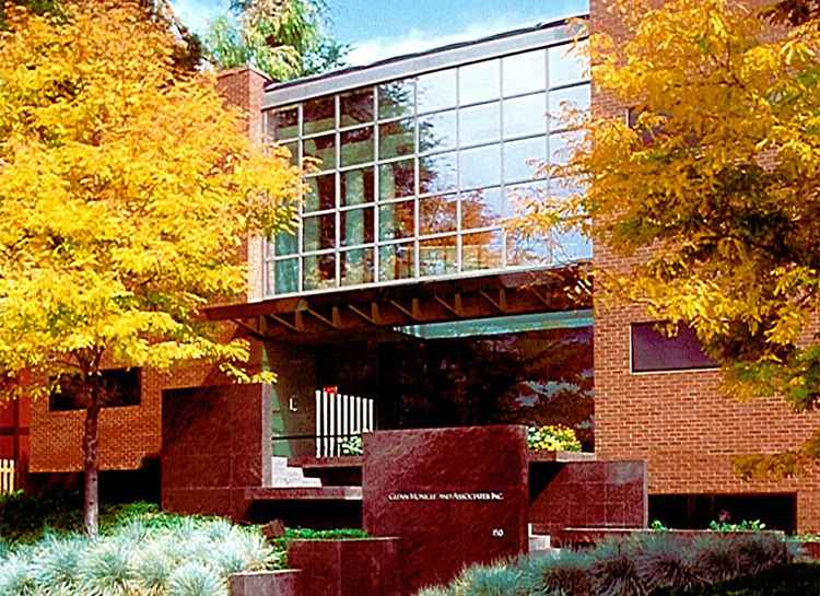 Remodeled entrance to the existing Monigle Building